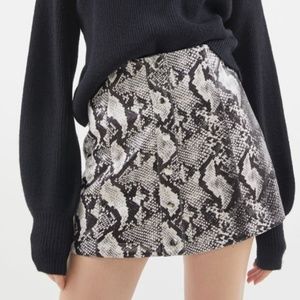 Urban Outfitters Snake Skin Button Skirt